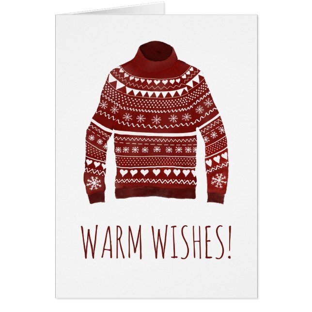 Warm Wishes Christmas Sweater  (Front)