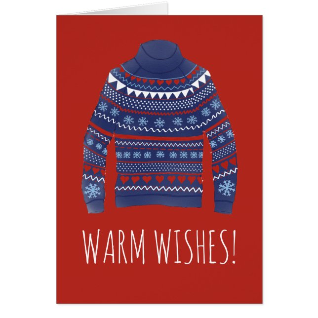 Warm Wishes Christmas Sweater  (Front)