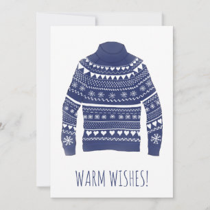 Warm Wishes Christmas sweater Holiday Card