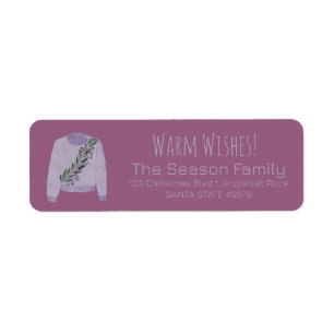 Warm Wishes Christmas Sweater Label