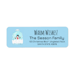 Warm Wishes Christmas Sweater Label