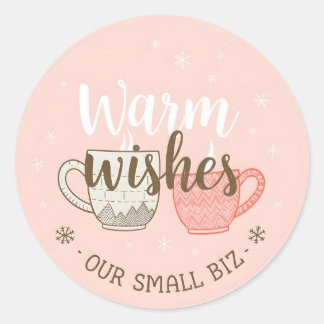 Warm Wishes  Classic Round Sticker