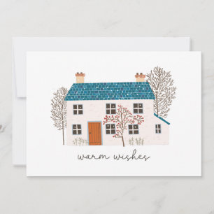 Warm Wishes Cosy Christmas Home Holiday Card