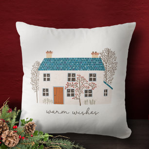 Warm Wishes Cosy Holiday Home Christmas Cushion