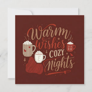 Warm Wishes & Cosy Nights - Celebrate the Comfort Holiday Card