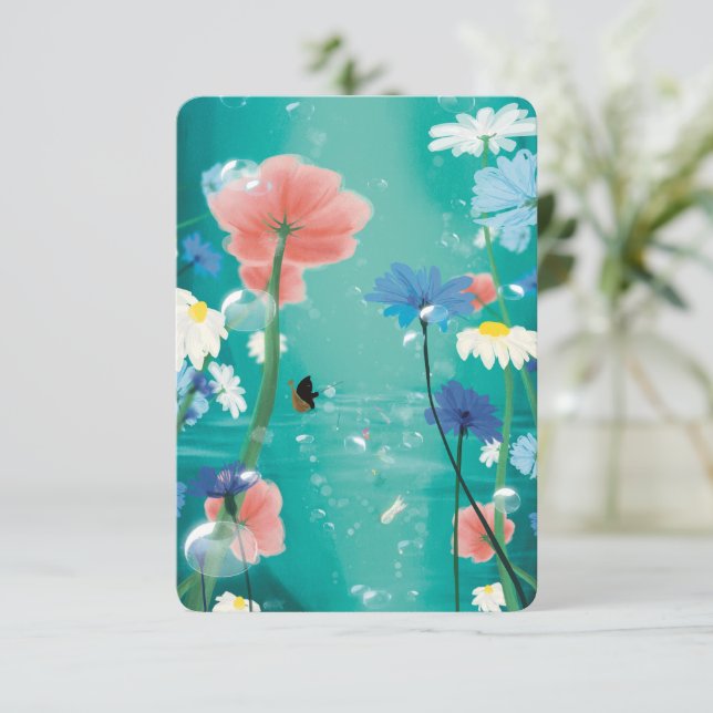 Warm Wishes Countryside Postcard (Standing Front)