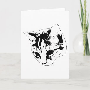 Warm Wishes, Feline Note Card