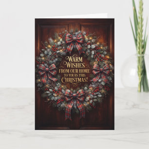 Warm Wishes Floral Christmas Card