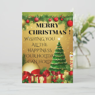 "Warm Wishes for a Joyful Christmas!" Holiday Card