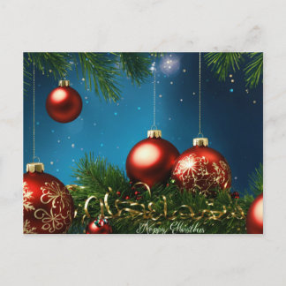 "Warm Wishes for a Merry Christmas and a Joyful Ne Postcard