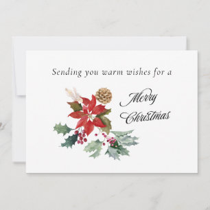 Warm Wishes For A Merry Christmas Holiday Card