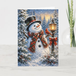 Warm Wishes from a Snowy Friend Holiday Card