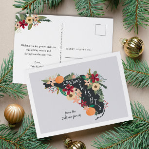 Warm Wishes From Florida Holiday Postcard