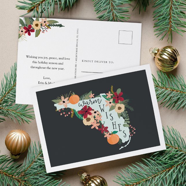 Warm Wishes From Florida Holiday Postcard (Creator Uploaded)