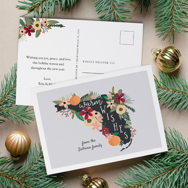 Warm Wishes From Florida Holiday Postcard (Creator Uploaded)