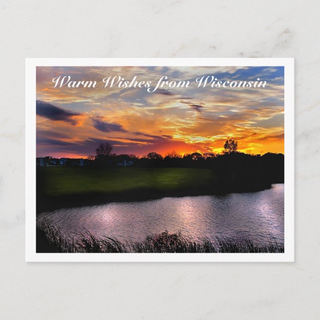 Warm Wishes from Wisconsin Postcard (Front)