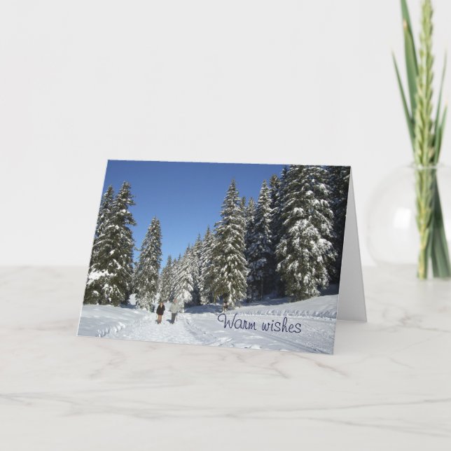 Warm wishes holiday card (Front)