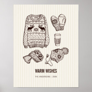 Warm Wishes Holiday Essentials Poster Print