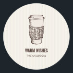 Warm Wishes Holiday Essentials Sticker<br><div class="desc">Personalise the custom text above. You can find additional coordinating items in our "Winter Holiday Essentials" collection.</div>