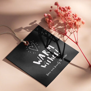 Warm Wishes Holiday Gift Tag Custom Family Photo