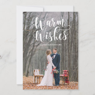 Warm Wishes Holiday Overlay Photo Card
