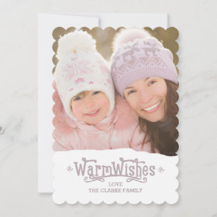 Warm Wishes   Holiday Photo Card