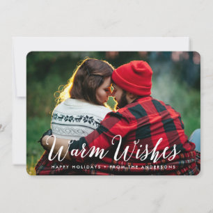 Warm Wishes Holiday Photo Card