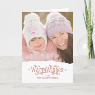 Warm Wishes   Holiday Photo Greeting Card