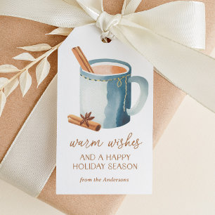 Warm Wishes Hot Chocolate Christmas Gift Tags