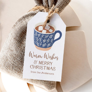 Warm Wishes Hot Chocolate Holiday Gift Tags