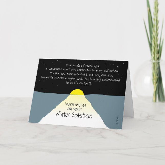 Warm Wishes on Your Winter Solstice! -Holiday Card (Front)