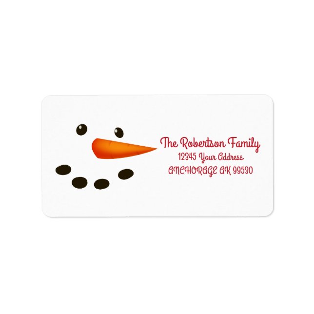 Warm Wishes, Snowman Label (Front)