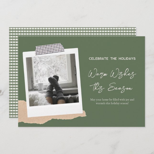 Warm Wishes This Season Holiday Card (Front/Back)