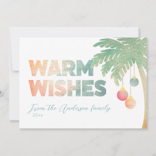 Warm Wishes Tropical Holiday Card