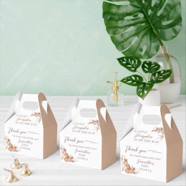 Warm Woodland Fox Pumpkin Thank You Favour Box (Multiple)