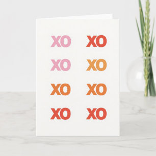 Warm Xo Minimalist Card
