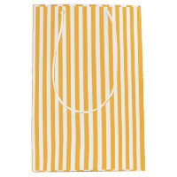 Warm Yellow and White Narrow Stripes