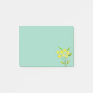Warm yellow flower bouquet aesthetic Post-it Notes