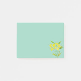 Warm yellow flower bouquet aesthetic Post-it Notes