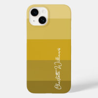WARM YELLOW GOLD COLOR STRIPE LINE PATTERN NAME