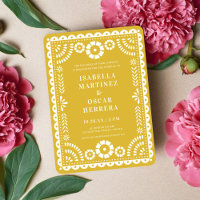 Warm Yellow Papel Picado Inspired Wedding
