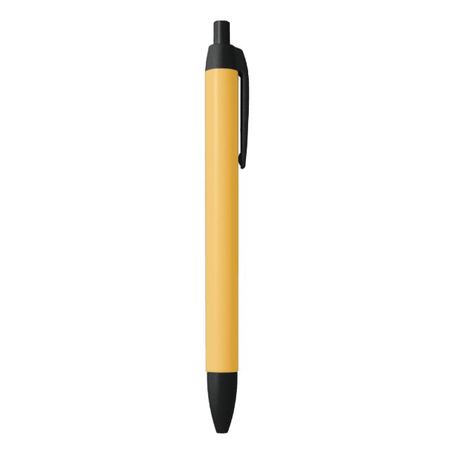 Warm Yellow Simple Solid Colour  Black Ink Pen (Bottom (Vertical))