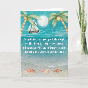 Warmer Wonderland Tropical Beach Christmas Holiday Card