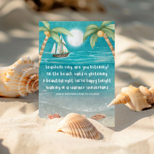 Warmer Wonderland Tropical Beach Christmas  Holiday Card