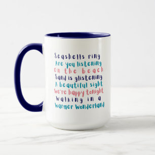 Warmer Wonderland Tropical Typography Christmas Mug