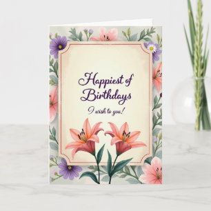 Warmest Floral Birthday Card