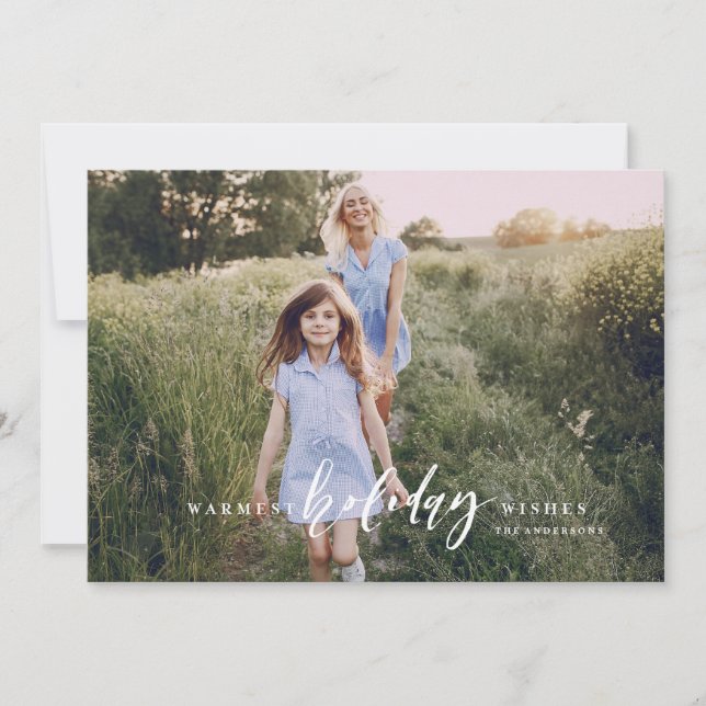 Warmest Holiday Wishes Christmas Card (Front)