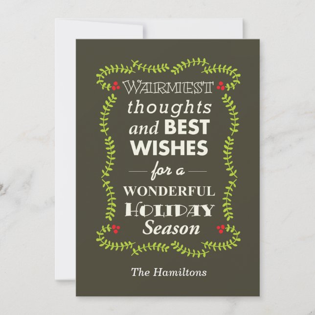 Warmest thoughts & best wishes card (Front)