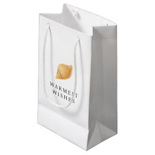Warmest Wishes Beach Modern Christmas Small Gift Bag
