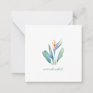Warmest Wishes Bird of Paradise Mini Christmas Card